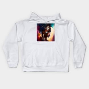 Powerful African Warrior Woman #4 Kids Hoodie